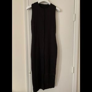 Black Ripped Midi dress